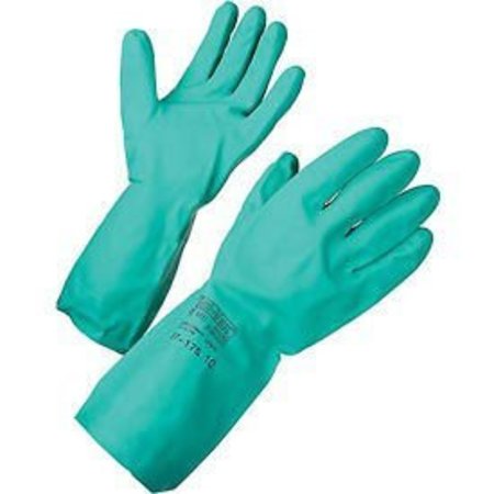 ANSELL Sol-Vex Unsupported Nitrile Gloves, Green, XL 117276